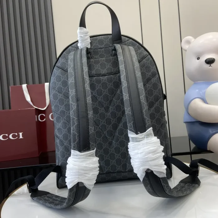 Gucci Unisex GG Emblem Medium Backpack-Gray 821159FAED41000
