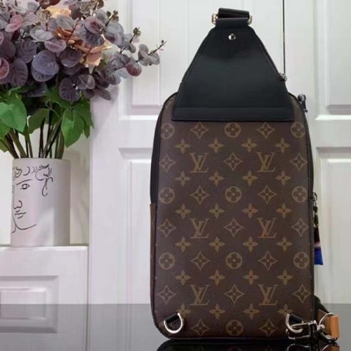 Louis Vuitton LV Unisex Avenue Slingbag NM Brown Monogram Macassar Coated Canvas