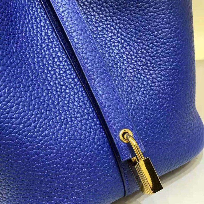 Hermes Women Picotin Lock 18cm in Cowhide leather-Navy