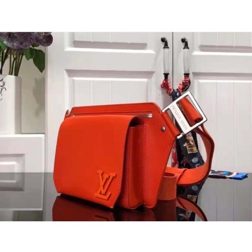Louis Vuitton LV Unisex New Sling Aerogram Slingbag Orange Aerogram Cowhide Leather