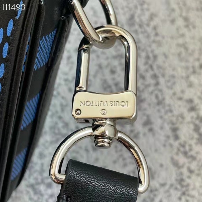 Louis Vuitton LV Unisex Studio Messenger Blue 3D Damier Infini Cowhide Leather