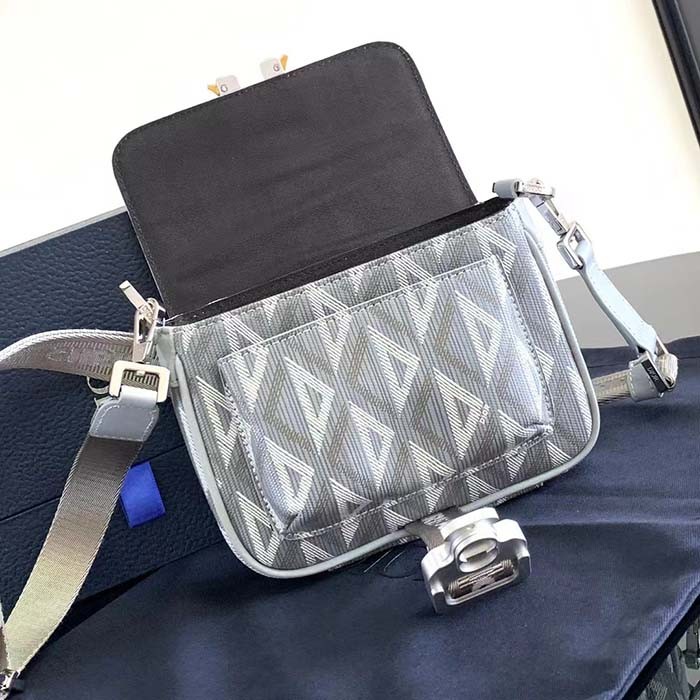Dior Unisex Mini Hit The Road Bag Gray CD Diamond Canvas