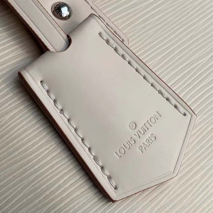 Louis Vuitton LV Women Alma BB Handbag Quartz White Epi Grained Cowhide Leather