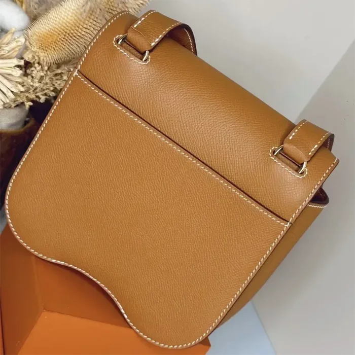 Hermes Women Della Cavalleria Mini Bag Epsom Leather-Brown/Gold