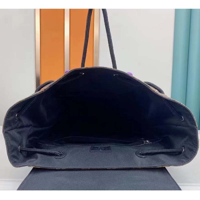 Louis Vuitton LV Unisex Christopher MM Backpack Monogram Macassar Coated Canvas