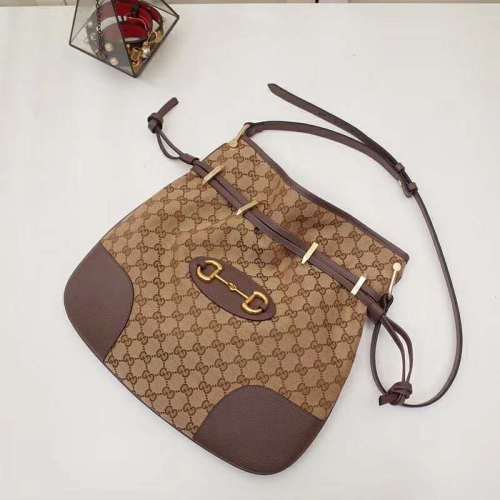 Gucci GG Women Gucci 1955 Horsebit Messenger Bag Original GG Canvas