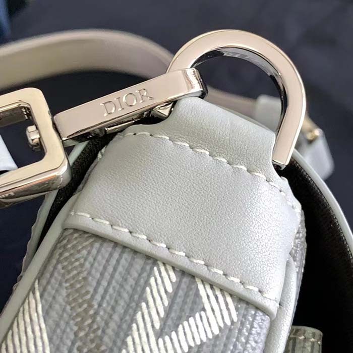 Dior Unisex Mini Hit The Road Bag Gray CD Diamond Canvas