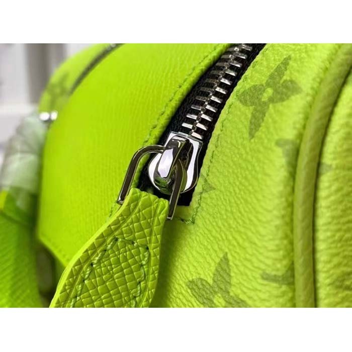 Louis Vuitton LV Unisex Dopp Kit Neon Yellow Monogram Coated Canvas Taiga Cowhide Leather