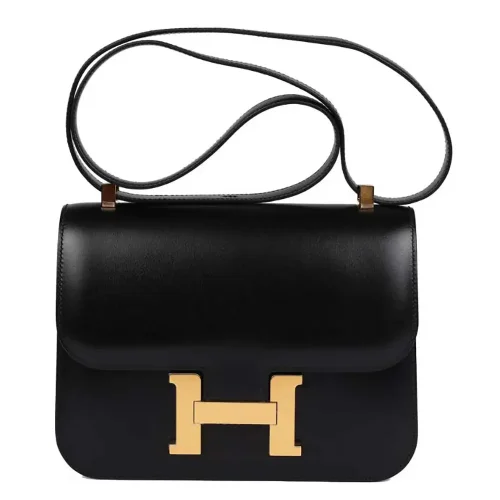 Hermes Women Constance 24 Bag Box Leather-Black/Gold