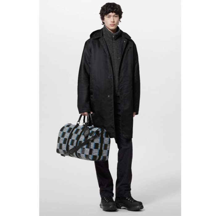 Louis Vuitton LV Unisex Keepall Bandoulière 50 Blue Moon Damier Rush Epi XL Leather Cowhide-Leather