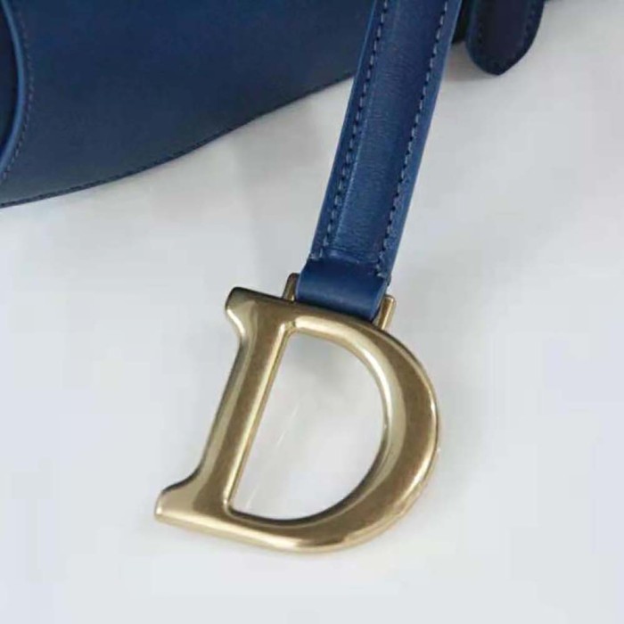 Dior Women Saddle Bag Indigo Blue Gradient Calfskin