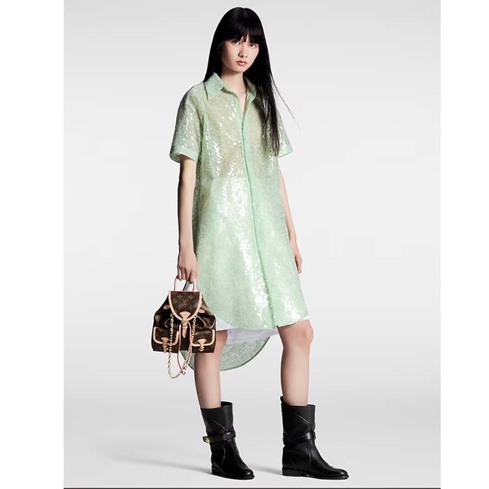 Louis Vuitton LV Unisex Excursion PM Brown Monogram Coated Canvas Natural Cowhide Leather