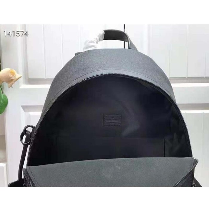 Louis Vuitton LV Unisex Aerogram Backpack Black Grained Calf Cowhide Leather