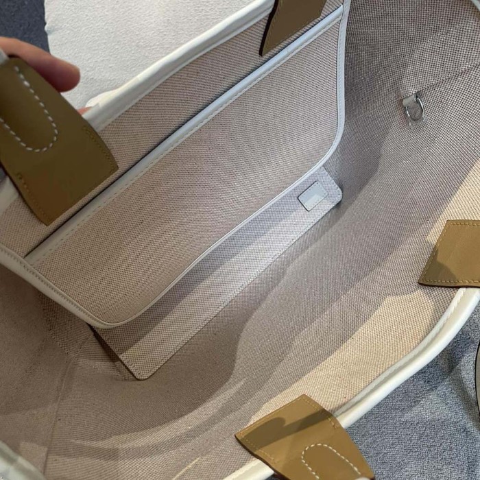 Hermes Unisex Steeple 25 Ecru Tote Bag-Purple H083621CKAC