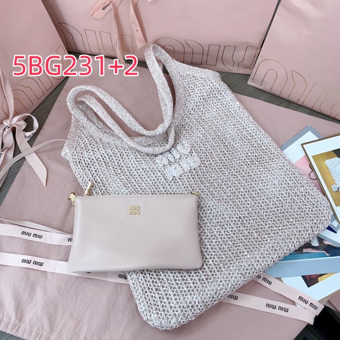 5BG231MiuMiu new sequined mesh IVY handbag