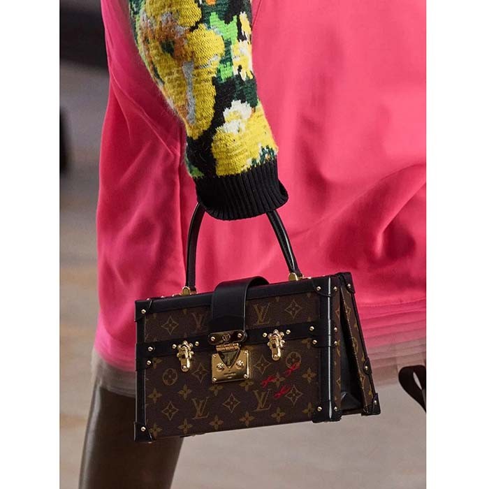 Louis Vuitton LV Unisex Petite Malle V. Monogram Coated Canvas S-Lock
