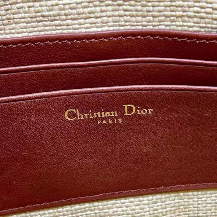 Dior Unisex CD 30 Montaigne Avenue Pouch Flap Natural Cannage Raffia
