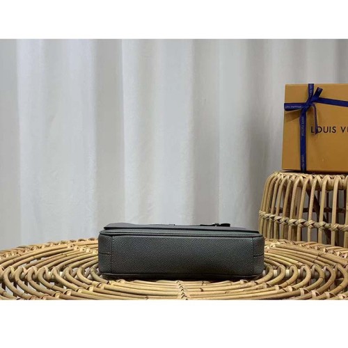 Louis Vuitton LV Men District PM Bag Glacier Taiga Cowhide Leather