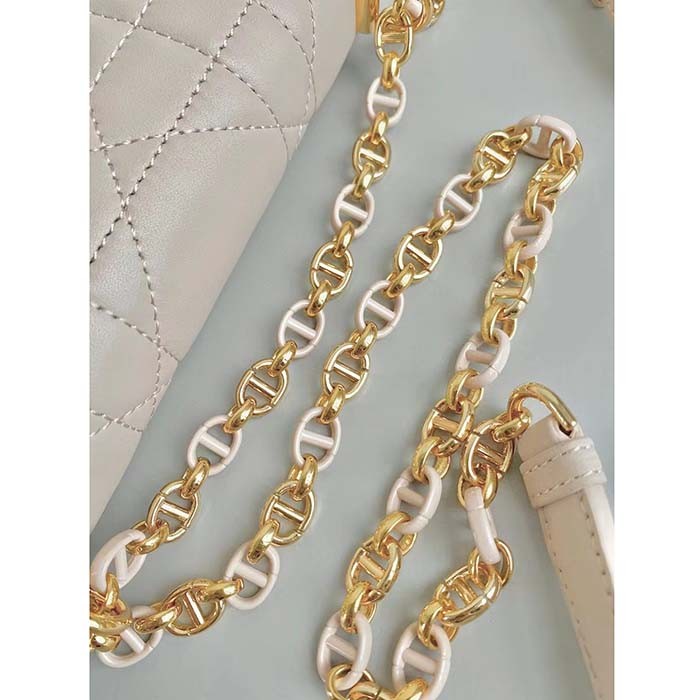 Dior Women CD Miss Caro Mini Bag Caramel Beige Macrocannage Lambskin