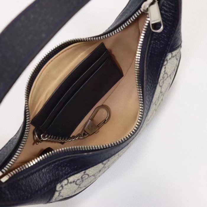 Gucci Unisex Ophidia GG Mini Bag Blue Beige GG Supreme Canvas