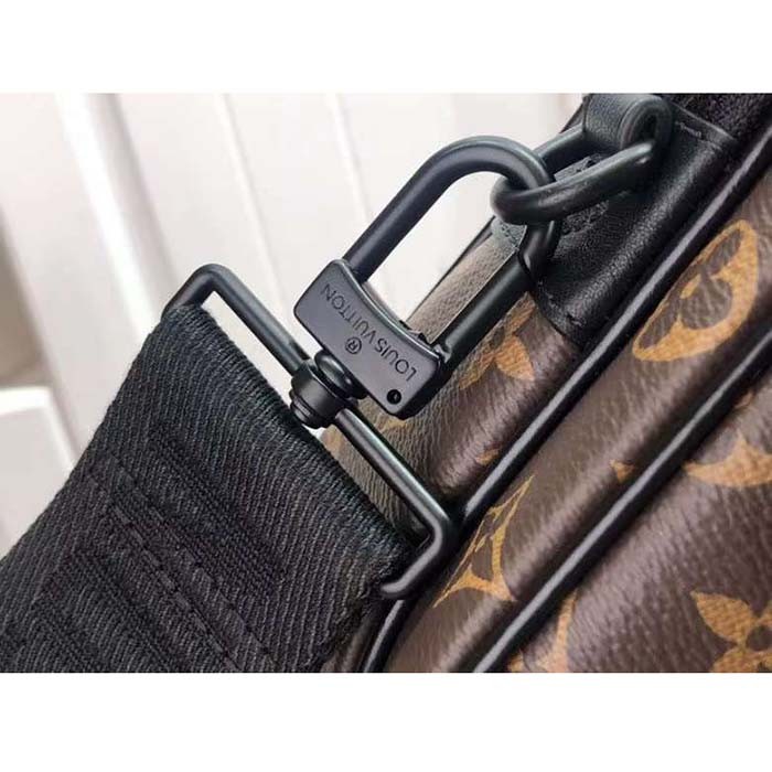 Louis Vuitton LV Unisex S Lock Messenger Monogram Macassar Coated Canvas M45806