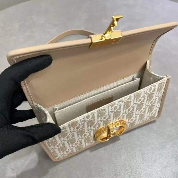 Dior Women 30 Montaigne East-West Bag with Chain Dior Oblique Jacquard