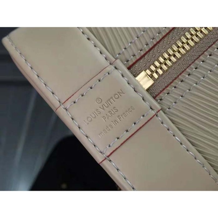 Louis Vuitton LV Women Alma BB Handbag Epi Grained Cowhide Leather-Gray