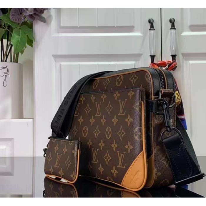 Louis Vuitton LV Unisex Trio Messenger Radiant Sun Monogram Macassar Coated Canvas