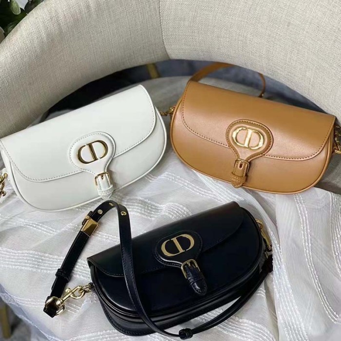 Dior Women CD Dior Bobby East-West Bag Black Box Calfskin