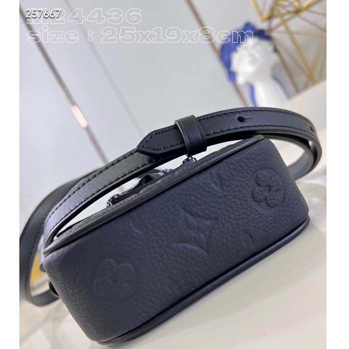 Louis Vuitton LV Unisex Pico S-Lock Black Taurillon Monogram Cowhide Leather M83148