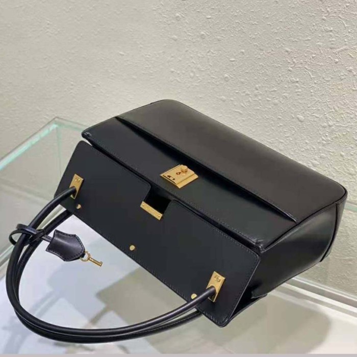 Dior Women Parisienne Bag Black Smooth Calfskin