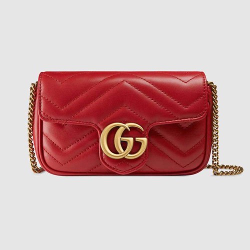 Gucci GG Women GG Marmont Matelassé Leather Super Mini Bag