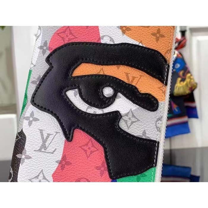 Louis Vuitton LV Unisex Zippy Wallet Multicolor Monogram Coated Canvas Cowhide Leather