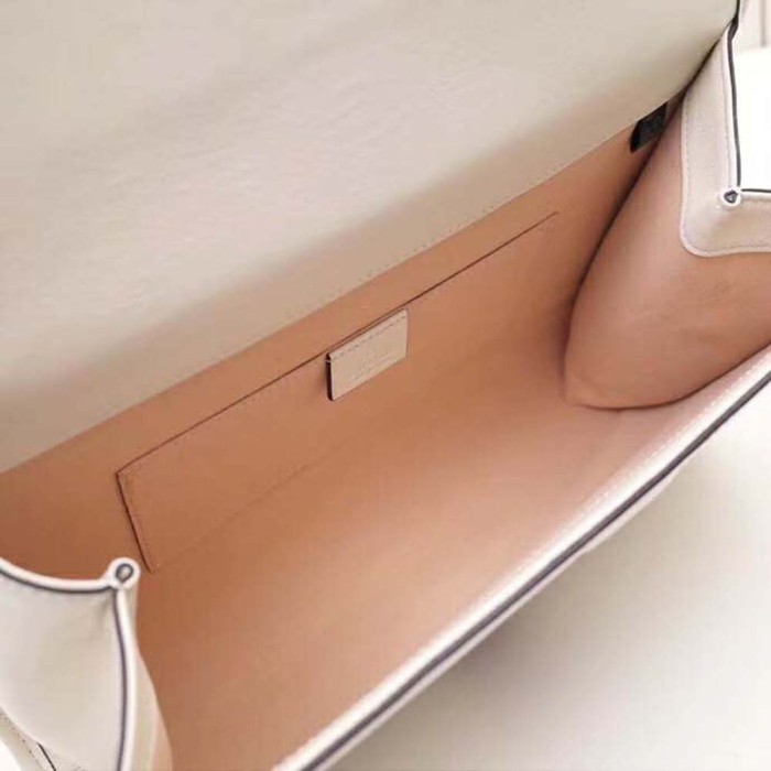 Gucci GG Women Rajah Medium Shoulder Bag-White