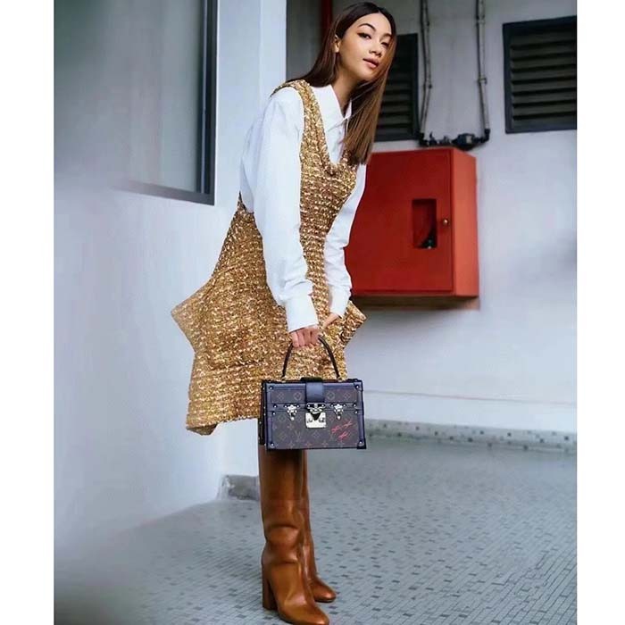 Louis Vuitton LV Unisex Petite Malle V. Monogram Coated Canvas S-Lock