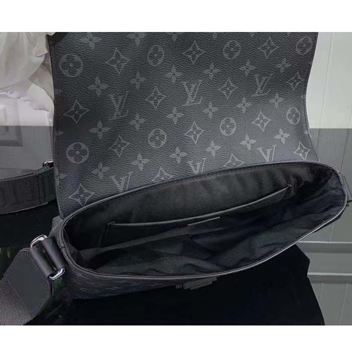 Louis Vuitton LV Unisex S-Cape Messenger Monogram Eclipse Coated Canvas Cowhide Leather