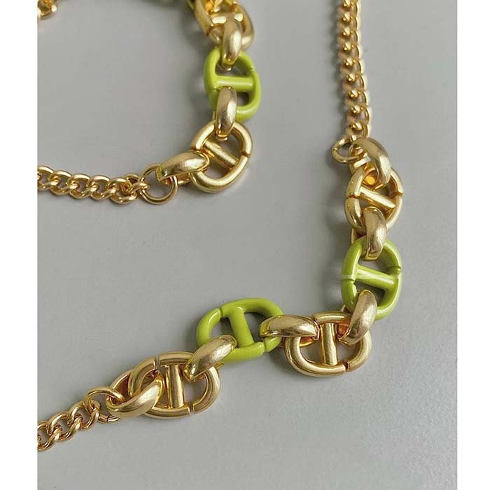 Dior Women CD Miss Caro Micro Bag Lime Yellow Macrocannage Lambskin