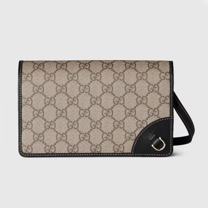 Gucci Women GG Emblem Mini Shoulder Bag-Black 820688FAD6L9741