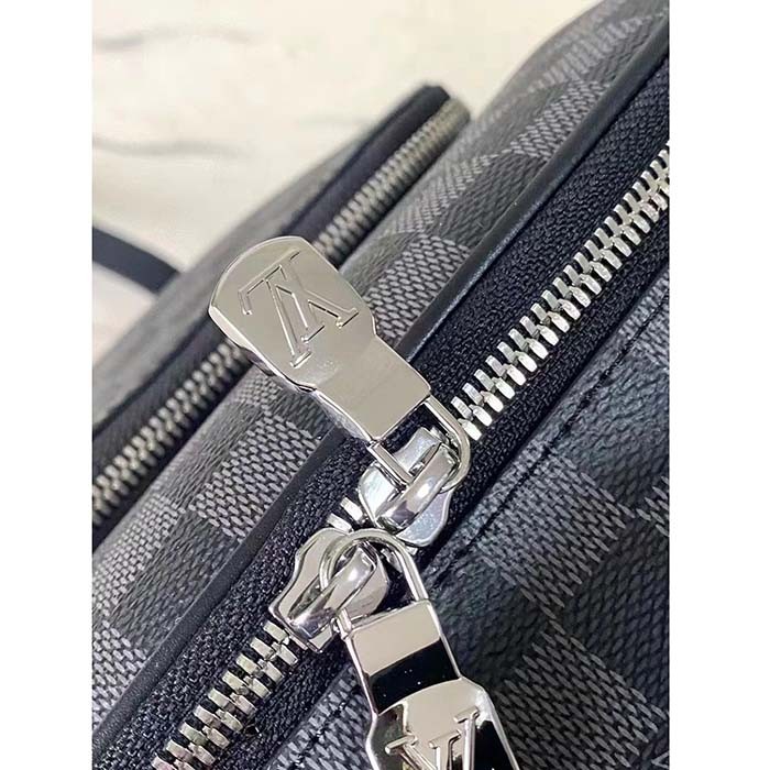 Louis Vuitton LV Unisex Avenue Backpack Damier Graphite Coated Canvas Cowhide-Leather