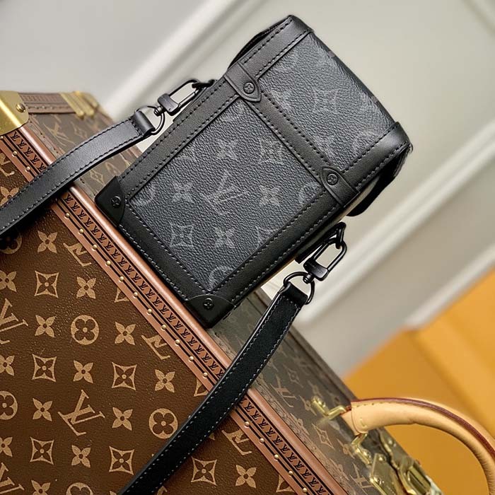 Louis Vuitton LV Unisex Vertical Trunk Wearable Wallet Monogram Eclipse Coated Canvas