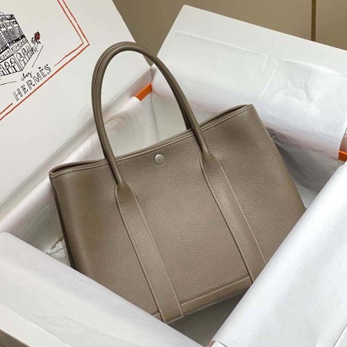 Hermes Unisex Garden Party 36 Voyage Bag-Gray