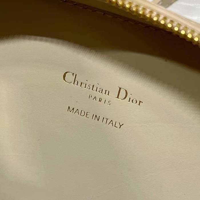 Dior Women CD Signature Oval Camera Bag Caramel Beige Calfskin Embossed
