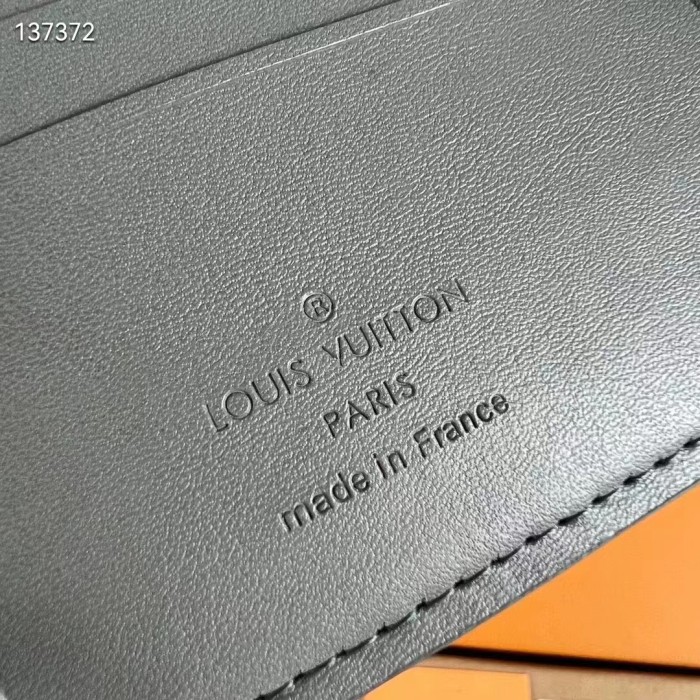 Louis Vuitton LV Unisex Multiple Wallet Anthracite Gray Monogram Shadow Calf Leather