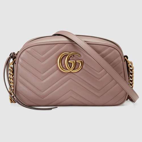 Gucci GG Women GG Marmont Small Shoulder Bag in Matelassé Chevron Leather