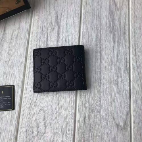 Gucci GG Men Gucci Signature Wallet in Black Gucci Signature Leather with Details