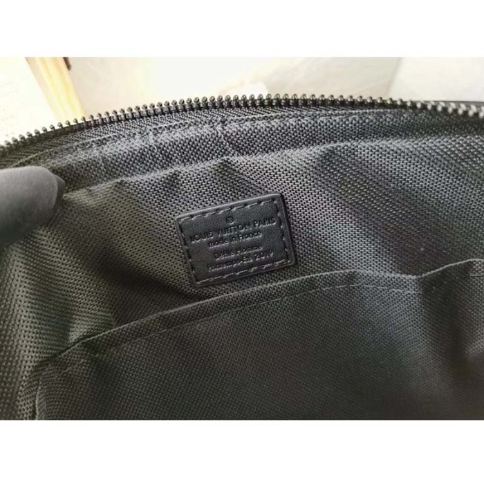 Louis Vuitton LV Unisex Trio Messenger Bag Monogram Macassar Coated Canvas Purple Cowhide