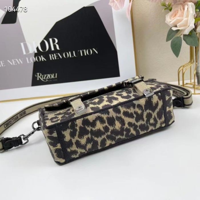 Dior Unisex CD Small Diorcamp Bag Beige Multicolor Mizza Embroidery