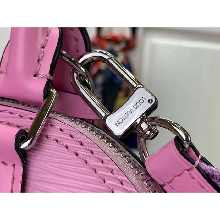 Louis Vuitton LV Women Alma BB Handbag Lilas Provence Lilac Epi Grained Cowhide Leather