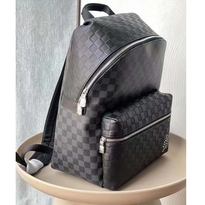 Louis Vuitton LV Unisex Discovery Backpack PM Black Graphite Damier Infini Cowhide Leather