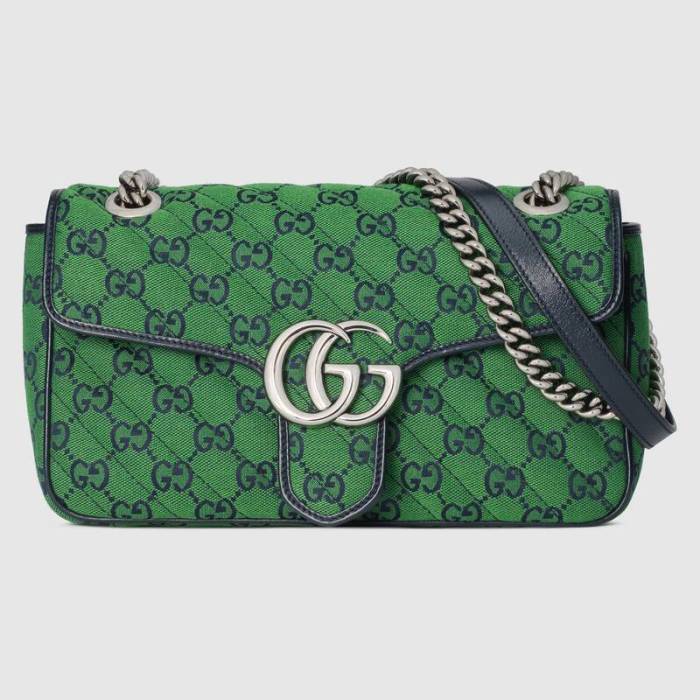 Gucci Women GG Marmont Multicolor Small Shoulder Bag Double G